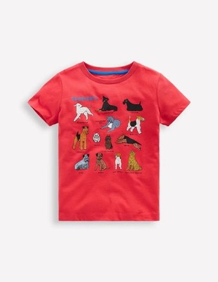 Mini Boden Dog Shirt Logo Grid Blue NWT New 7-8