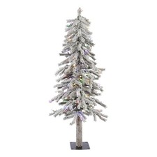 Vickerman 48" Plastic Alpine Artificial Christmas Tree with LED Lights in White