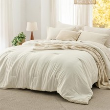 Bedsure Twin/Twin XL Comforter Set, Ivory XL 68"x88" , 04 -