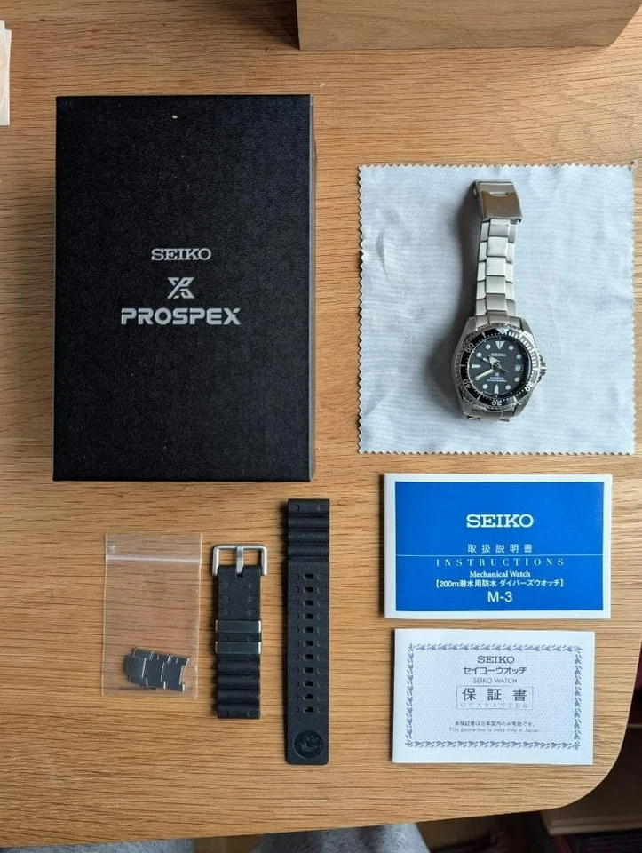 SEIKO Prospex SBDC029 6R15-01D0 mergulhadores mostrador preto caixa de relógio automático usado no Japão - Imagem 3 de 4