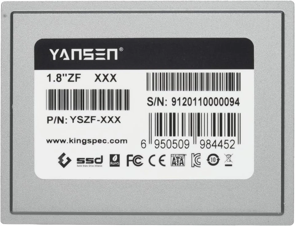Kingspec Yansen 64GB 1.8" ZIF 40Pin SSD Solid State Disk SM2236 - Image 2 of 4