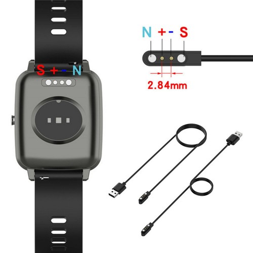 Montre Connectée Universelle 2 Broches 2,84mm USB Chargeur Magnétique Câble de Données Cordon de Charge - Photo 5/15