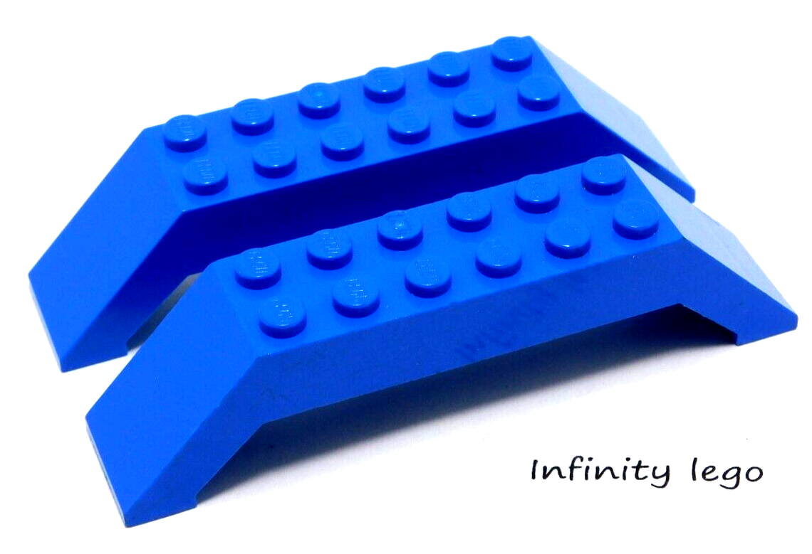 2 LEGO Blue Bricks Slope 2 x 2 x 10 Double Arch Bridge (30180) - 2 ...
