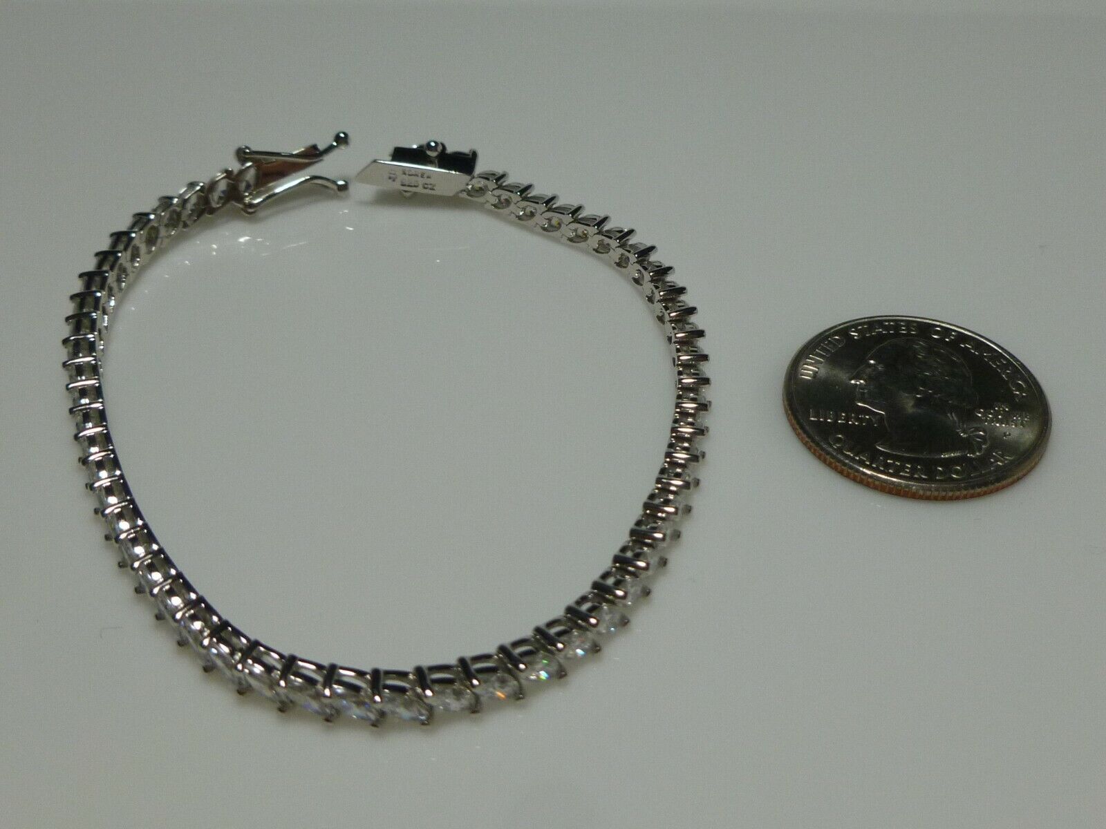 STERLING SILVER MARQUISE CRYSTAL STACKABLE STACKI… - image 2