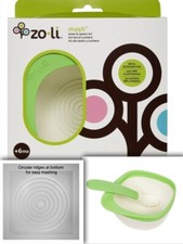 NEW zoli Mash 1 Bowl 10 oz. and 1 Spoon kit Green BPA phthalate free 6months