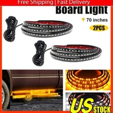2x 70 Truck Trailer Rv Led Running Board Lights Strip Side Marker Turn Signal 2x 70 Truck Trailer Rv Led Running Board Lights Strip Side Marker Turn Signal