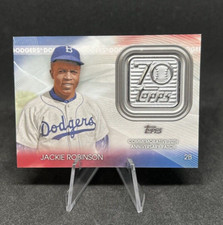 2021 Topps Jackie Robinson 70th Anniversary Logo Patch Card #70LP-JR