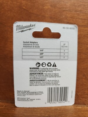 Steckschlüssel-Adapter-Set Von Milwaukee Shockwave – 3-teilig Für 1/4", 3/8", 1/2" Antrieb