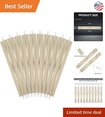 Durable 8-Inch Heating Element Replacement Kit for Impulse Sealers - 10 Pieces