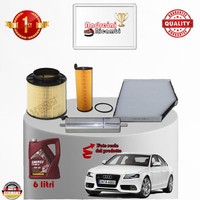 Inspektionskit Filter + ÖL Audi A4 2.7 Tdi 120KW 163CV Von 2009-> 2012
