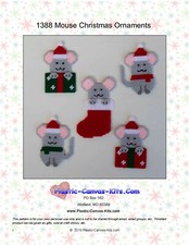 Mouse Christmas Ornaments- Plastic Canvas Pattern or Kit