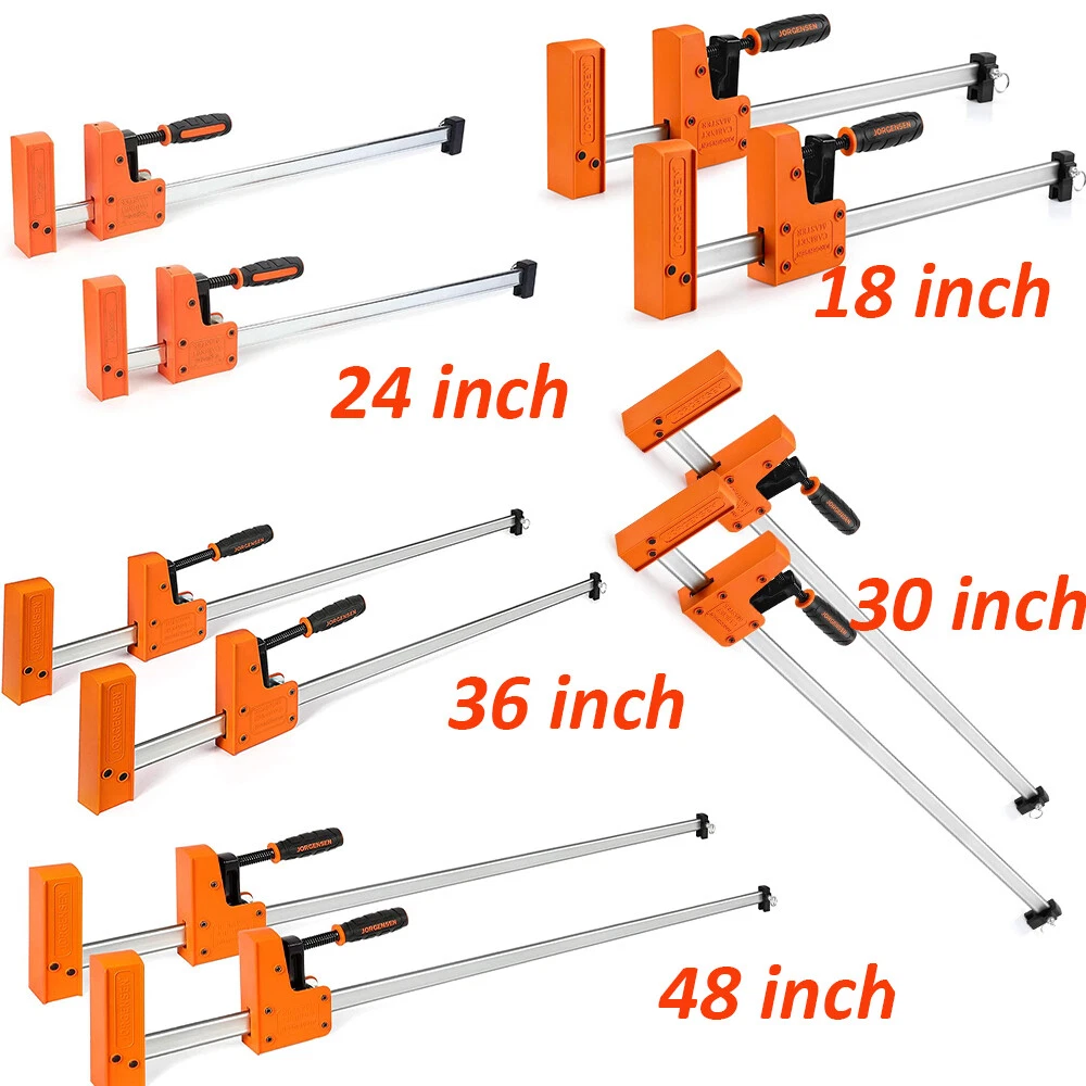 18 24 30 36 48 Bar Clamps 90 Cabinet Master Parallel Jaw Bar Clamp Set
