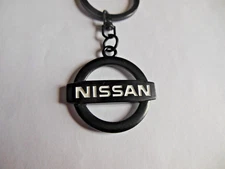 NISSAN   Logo * Keychain * Anodized  Metal  /  Black   * Free  Shipping