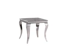 18" Stainless Steal Marble Top End/Corner Table