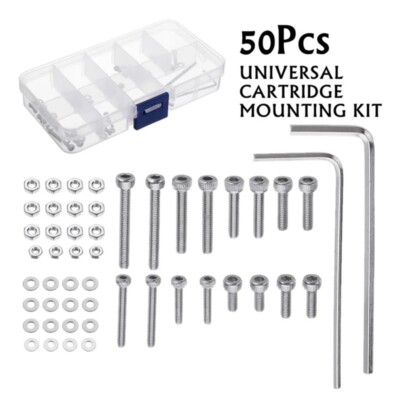 50 Pieces/set Turntable Headshell Cartridge Mounting Kit Stainless