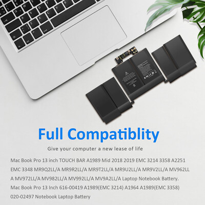 Replacement A1964 Battery For MacBook Pro 13" (2018-2020 Models)