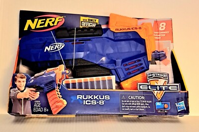 NEW NERF N-Strike Elite RUKKUS ICS-8 Blaster Comes With An Extra  28 FoamBullets