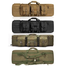 Tactical Double Rifle Bag Gun Range Padded Soft Carbine Backpack Carry Case