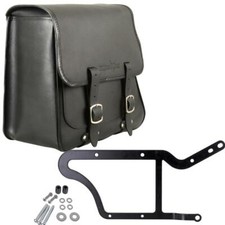 Satteltasche 28 Liter + Halterung passend für Harley Davidson Fat Boy 2018 2019
