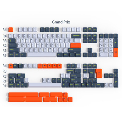 Grand Prix Keycap GMK Clone ABS Doubleshot Keycap Set 173 keys