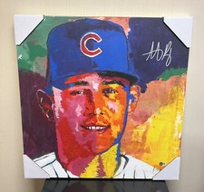 Anthony Rizzo Signed Steve Lappe 24X24 Canvas Beckett COA L1