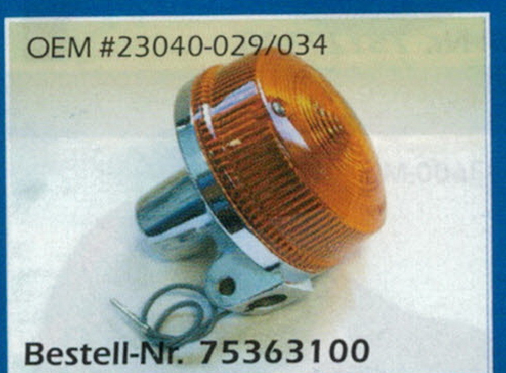 Clignotant KAWASAKI Z 650 B pour remplacer un feu moto cassé 75363100