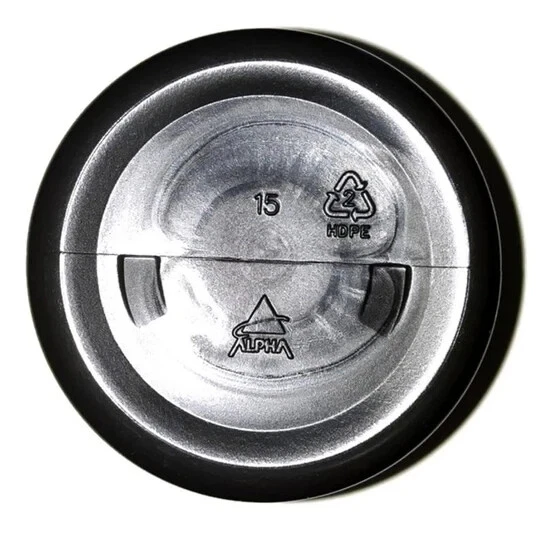 8oz Black HDPE Plastic Jars - Image 2 of 2