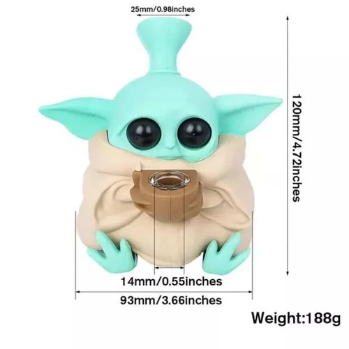 Baby Yoda Bong – Star Wars Grogu Silicone Water Pipe - Picture 3 of 4