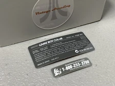 Game Boy Color Console (Nintendo Game Boy Color) Laminated Replacement Labels