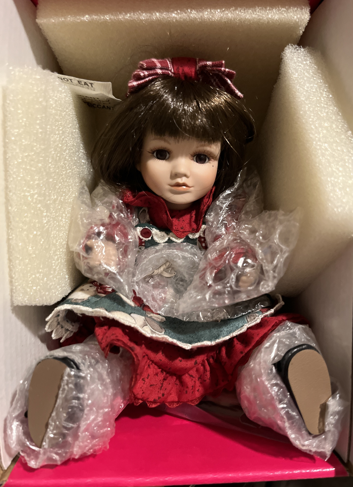 I Love You Beary Much Tiny Tot Marie Osmond Fine Porcelain Doll