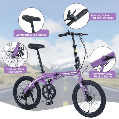20 "folding city bike aluminum frame 7 speed folding bike - Picture 2 of 5