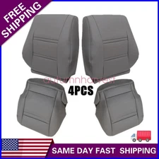 Driver & Passenger Leather Seat Cover Gray Fits 1990-1997 Toyota Land Cruiser