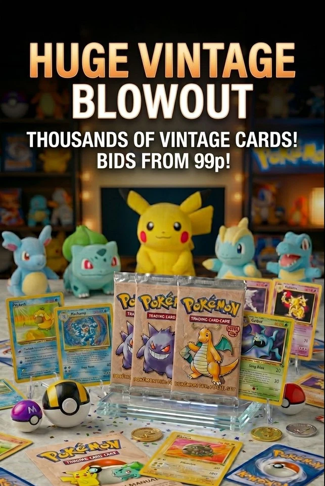 🔥 FOSSIL SET: 1000+ VINTAGE CARDS! 99p STARTS! BIDDING LIVE! 🦖