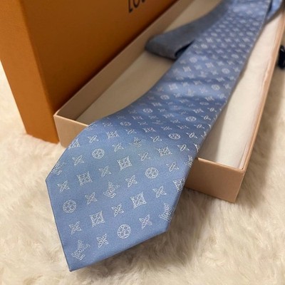 Louis Vuitton tie monogram light blue | eBay