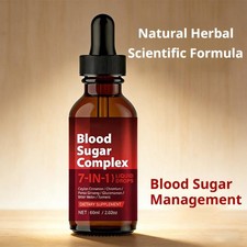 Blood Sugar Support Nutritional Supplements, Blood Sugar Complex Liquid 7-in-1