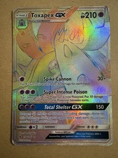 Pokemon Card Toxapex Gx 154/145 Guardians Rising Secret Rainbow Rare Played on eBay