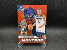 2024-25 Panini Mosaic-Anthony Edwards Fast Break Montage Red Disco Prizm /99