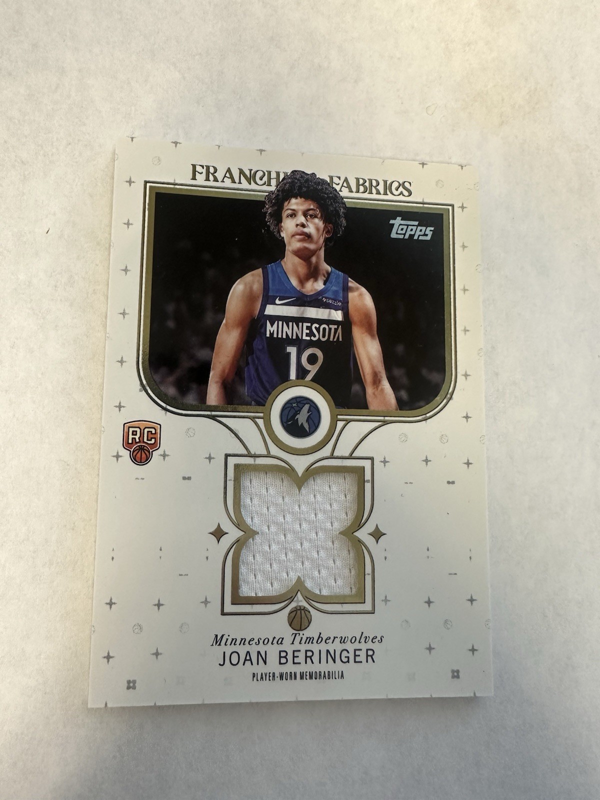 2025-26 Topps - Franchise Fabrics Joan Beringer #FF-JB (MEM, RC)