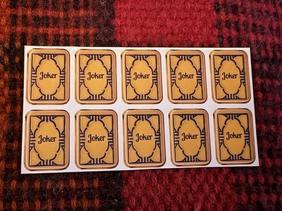 Mah Jongg Mahjong 10 Joker Stickers ***Free Shipping***