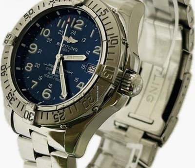 Breitling Superocean A17360 Automatic Blue Dial Stainless Steel 1500m Watch