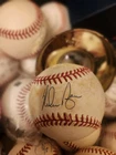 Nolan Ryan Autographed OAL Baseball Bobby Brown HEAVY TONING