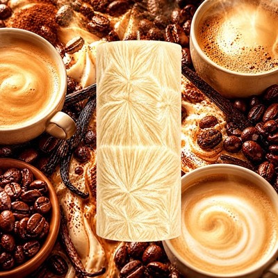 Coffee & Vanilla Pillar Candle - 4 Sizes - Choose Your Colour