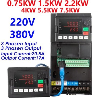 220V 380V 0.75KW 1.5KW 4KW 5.5KW 7.5KW Frequenzumrichter Frequenzumwandler VFD