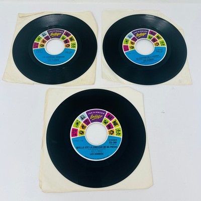 Les Karrick Lot 3 Disques 7'' Single 45 Légende Indienne/Chant de l'Alouette VG+