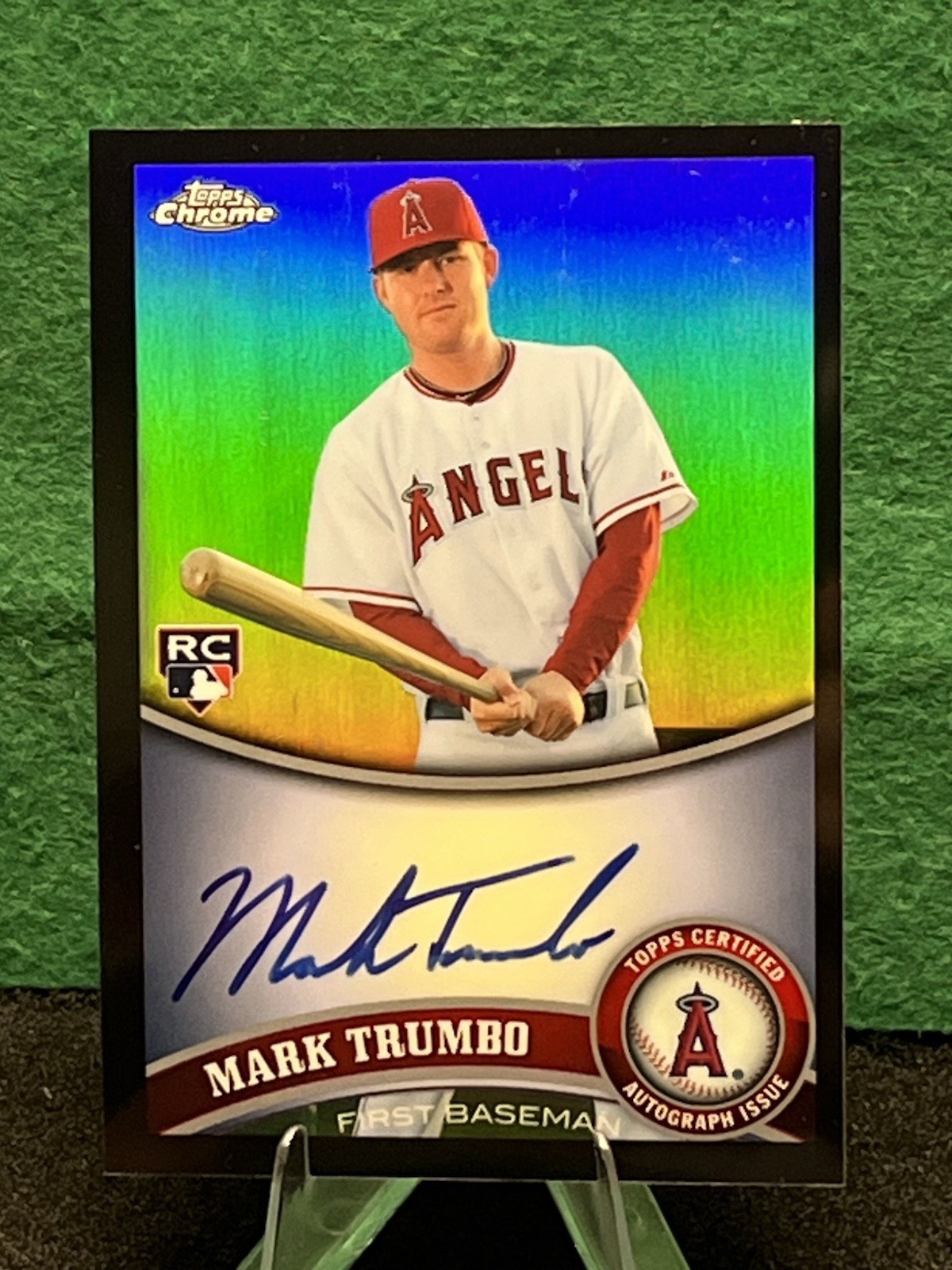 Mark Trumbo 2011 Topps Chrome #178 Rookie Autographs (RC) Black Refractor /100