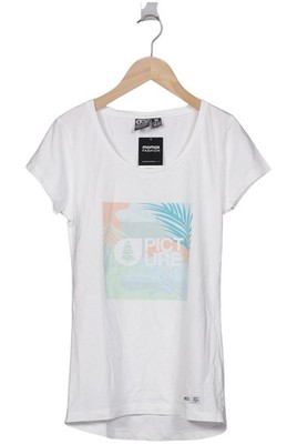 RIP CURL T-Shirt Damen Shirt Kurzärmliges Oberteil Gr. M Baumwolle Weiß #gtopwnb