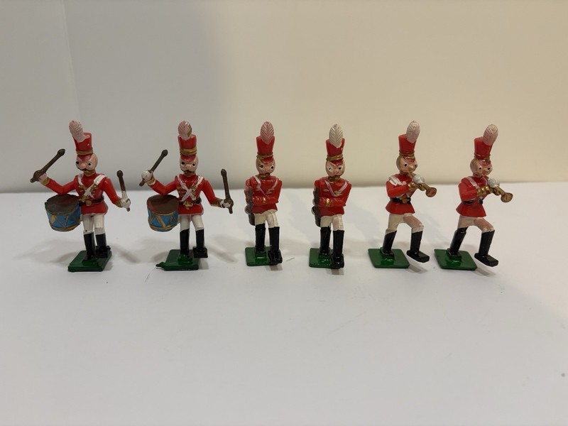 Vintage Wilton Marching Band Toy Soldier Cake Decorations 6 Ct Hong Kong