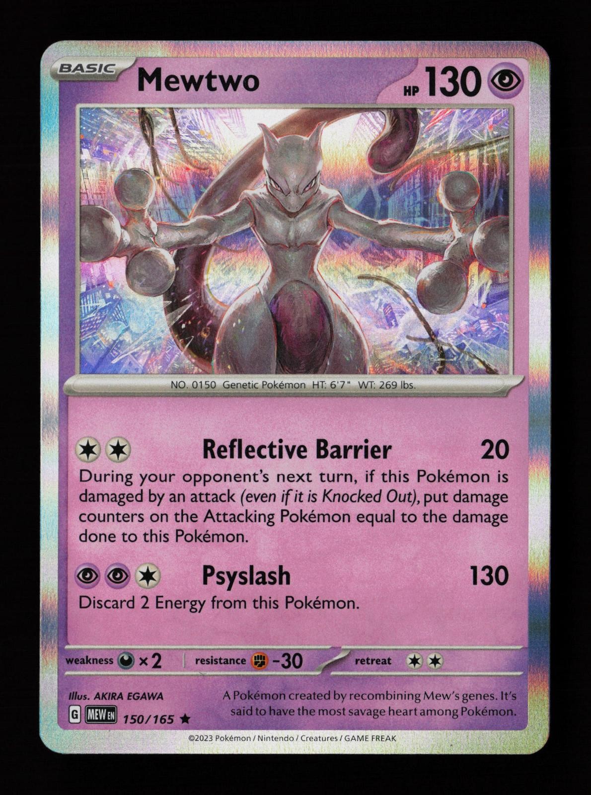 Mewtwo 150/165 Rare 151 Pokemon Cards