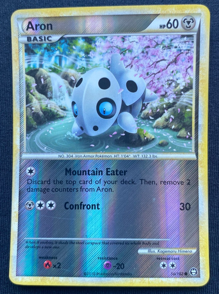 Pokémon TCG Aron Triumphant 56/102 Reverse Holo Common (LP)