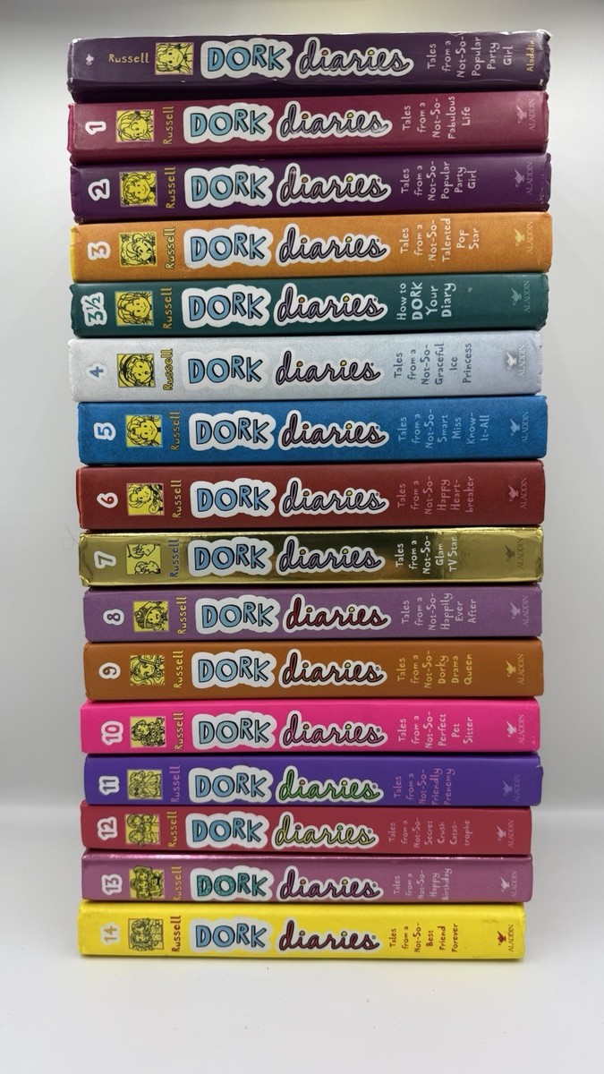 Lot DORK DIARIES 15 Book SET 1 -14 +Plus 3 1/2, & Extra Diary